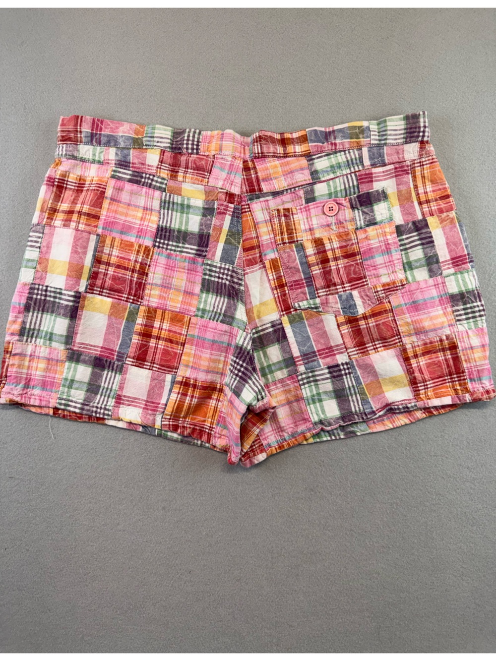 Patchwork Plaid Women’s Shorts - Multicolor - Picture 2 of 7